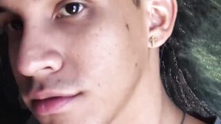 Innocent stud Jota exposes his uncut dick and masturbates in front of me