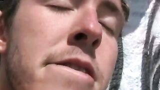 Twinks are having blowjob and handjob fun while in nature
