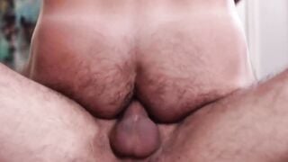 HotFamilyPorn.com - Tattooed jock bareback fuck his hunk stepdad deep hole hard