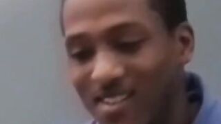 Black amateur stud masturbates for the camera and cums hard