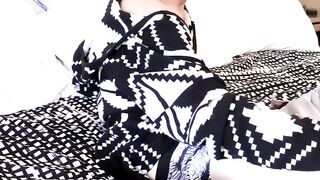 Young man slowly strips before stroking and plowing himself
