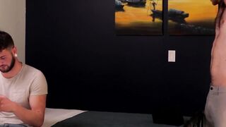 NextDoorXXX.com - Young man wakes up to his lover's mouth wrapped around his cock