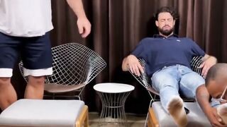 MaleFeetXXX.com - Marco Pinotti and Alpha Wolfe's kinky foot fetish satisfaction lead