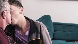 Old but horny Reece Scott probes the depths of my mouth with his stiff rod