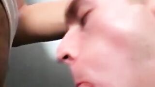 Sexy Scott Adler received a warm cum facial after a hard anal pounding session with h