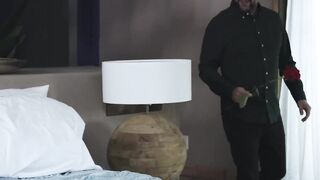 Muscled Tommy Pistol unloads his jizz on my hairy pussy after our fuck sesh