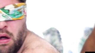 HardcoreBears.com - Big dicked black bear hammers blindfolded cub from behind relentl