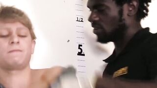 SayUncleNetwork.com - Twink perp's ass punished with a rough interracial barebacking