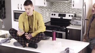 SayUncleNetwork.com - Dashing stepdad disciplines his young gay stepson with a hard r