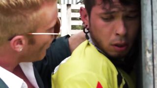 FalconsXXX.com - Young gay rough ass fucked by a muscular, blond, uniformed hunk