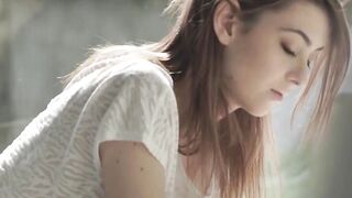21Innocent.com - Skinny Tera Link loves jizz on her small tits after a hot fuck
