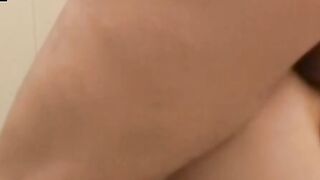 Nice naked teen with big boobs bangs in her cute butt on bed