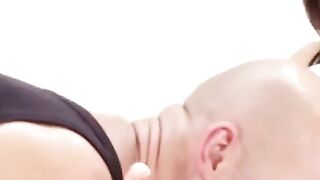 Simone Style pounded doggystyle by bald hunk after feet play