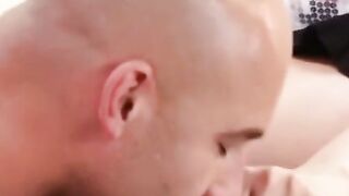 Simone Style pounded doggystyle by bald hunk after feet play