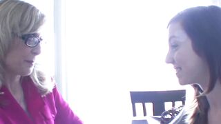 SensualMomma.com - Busty lesbian MILF's munching on young stepdaughter's pussy