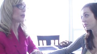 SensualMomma.com - Busty lesbian MILF's munching on young stepdaughter's pussy