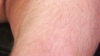 Hairy amateur makes his dick rock hard and masturbates solo