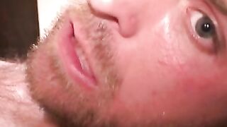 Hairy amateur makes his dick rock hard and masturbates solo