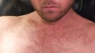 Hairy amateur makes his dick rock hard and masturbates solo