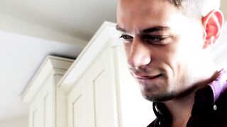 Michael Del Ray and Spencer Laval bareback in the kitchen