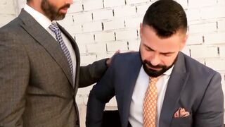 PlayingMen.com - Hunk in suit and tie rimmed and fucked from behind with deep thrusts