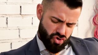 PlayingMen.com - Hunk in suit and tie rimmed and fucked from behind with deep thrusts