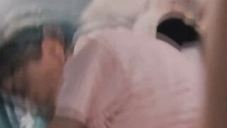 Horny TS plays her asshole using toy and big dick