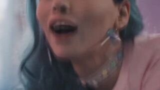 Horny TS plays her asshole using toy and big dick