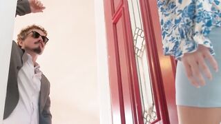 Cutie Naomi Ryder offers warm pussy to pay her rent with lustful landlord Robby Apple