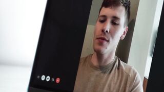 Damian Rose kneels down and worships Jax Thirio massive cock
