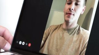 Damian Rose kneels down and worships Jax Thirio massive cock