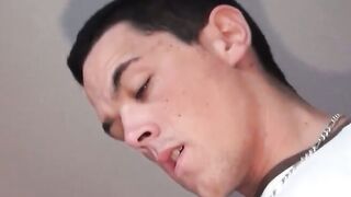 Enzo Milano enjoys massaging Greg Century balls while sucking his cock