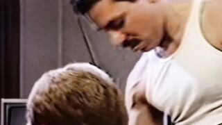 This classic scene features Francis Ellie fondling my cock until it becomes hard