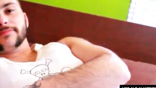 RealAltGuys.com - Bearded male tranny takes a giant cock in his pussy POV and shoots