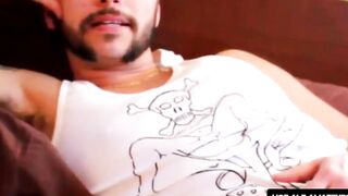 RealAltGuys.com - Bearded male tranny takes a giant cock in his pussy POV and shoots
