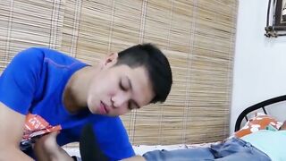 TwinkysFeet.com - Asian twinkie sucks little toes before riding big dick and shooting
