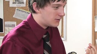 Horny blonde twink Atlanta Grey gives passionate blowjob Hoe 2