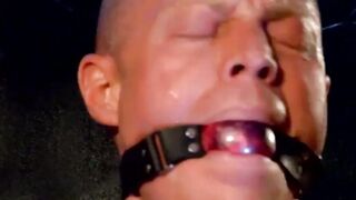 MuscleJockBound.com - Restrained jock's ass drilled by a muscular gay in a dominant p
