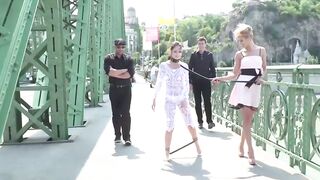 Italian babe disgraced in public