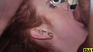 Tattooed UK Edi Alvina rough fucked by Pascal White after BJ