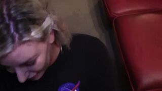 British inked blondie Yuffie doggystyle fucks before blowjob
