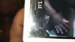blonde bbw eating a long ebony dick