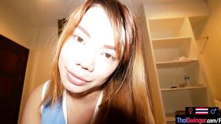 Amateur Thai 19 year old bar sluts relaxing a huge penis customer