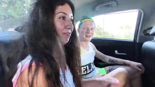 Part one: We picked up the bimbos on the way to the sea, and played a little sexsual along the way.... Katty West and Oliver Strelly