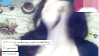 Funny Ukranian BBW shows HUGE Tits on Web Cam for a long Load