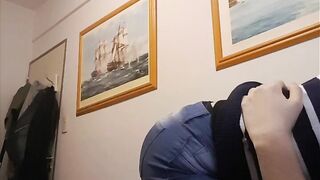 Pure learns to masturbate and suck