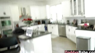 Thankful daughter fucks stepdad