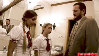 Babesalicious – two Adorable Schoolgirls Punished by their Professor