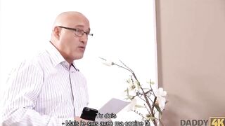 DADDY4K. Old businessman doesn't mind fucking his son's adorable lover