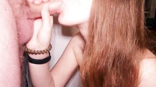 Naughty Fellatio Of 18 year old Year Older With Cum On Hair